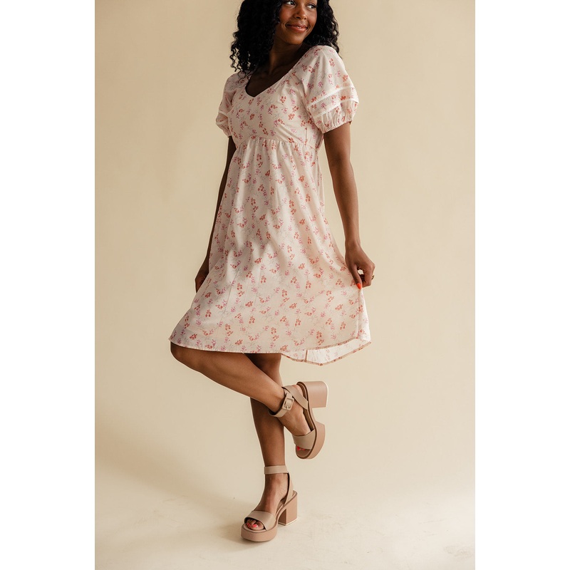 Prue Bubble Sleeve Dress|LightPink|S|M|L|XL