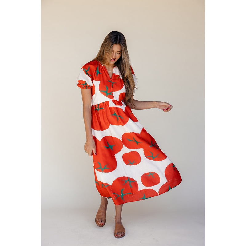 The Tuscany Tomato Dress|Red|S|M|L|XL