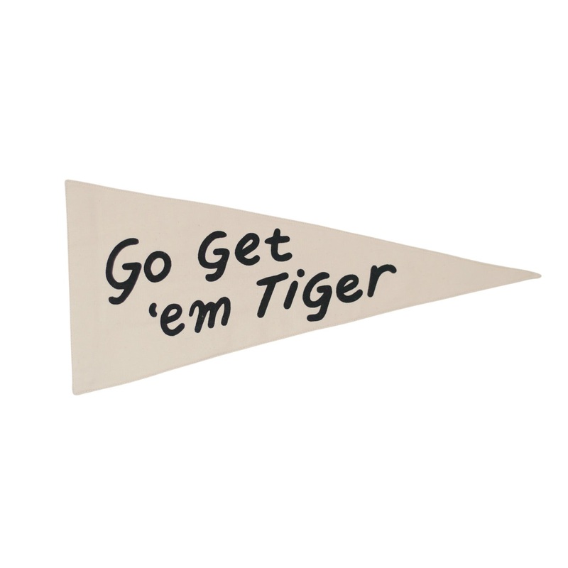 go get ’em tiger pennant|Natural|Rust