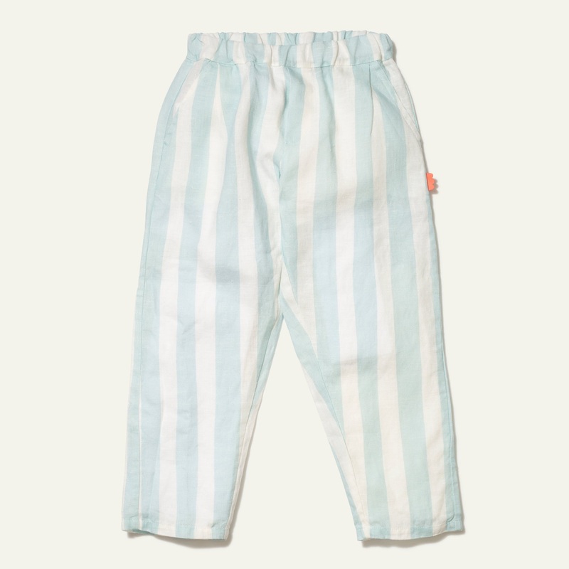 Linen Cabana Stripe Kid Pants|02Y|03Y|04Y|05Y|06Y|08Y|10Y|Iced Aqua