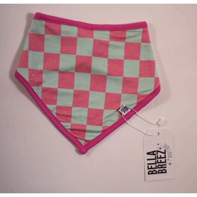 Bubblegum Checks Bamboo Bib
