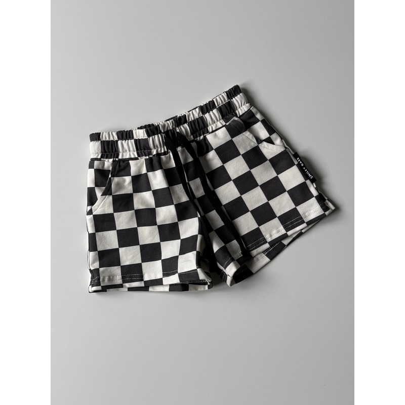 CHECKERED COLOR BLOCK  SHORTS|12/18m|18/24m|2T|3T|4T|5T|6T