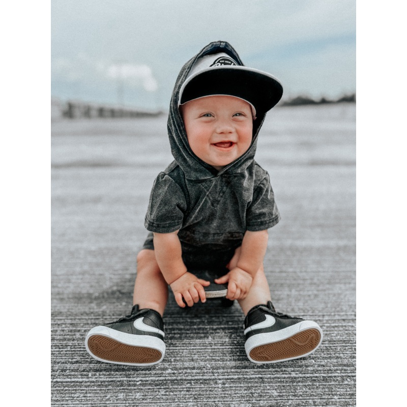 GRAPHITE ACID  HOODED TOP|12/18m|18/24m|2T|3T|4T|5T|6T