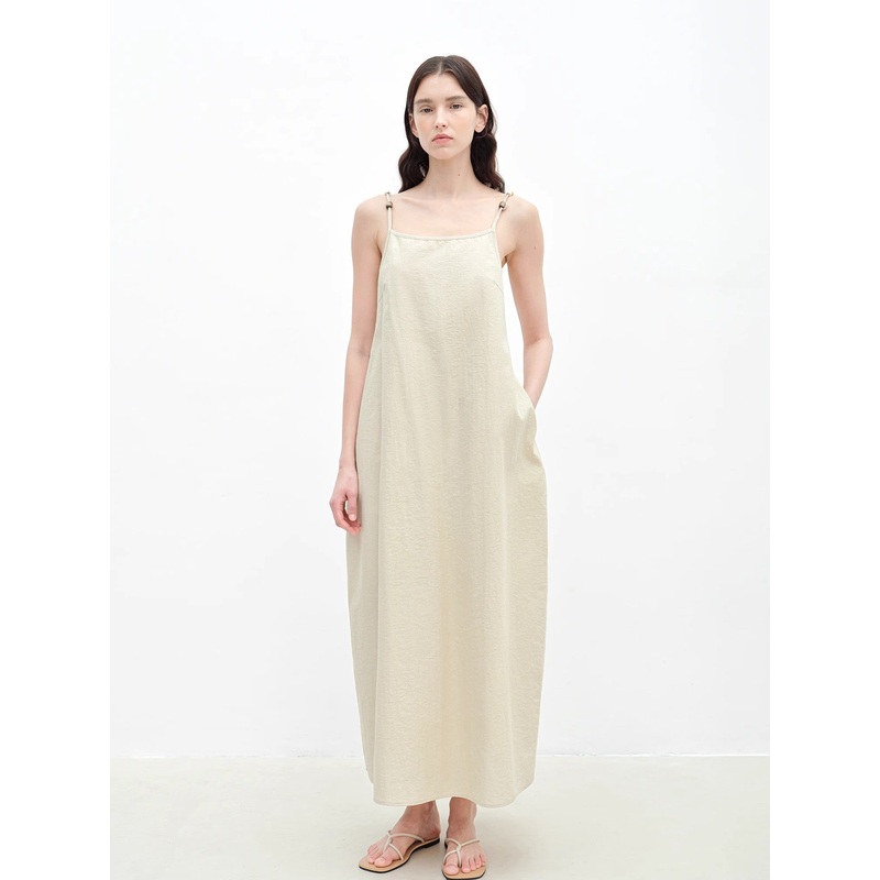 Island Walk Cotton Beaded Sling Dress