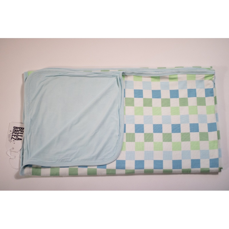 Ocean Checks Bamboo Blanket