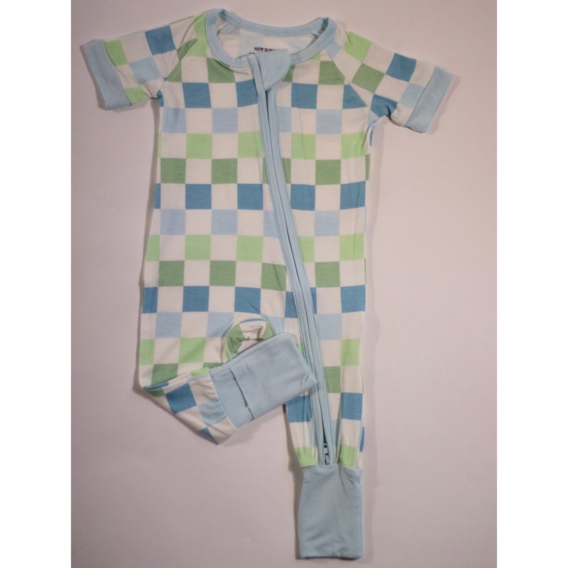 Ocean Checks Bamboo Short Sleeve Sleeper