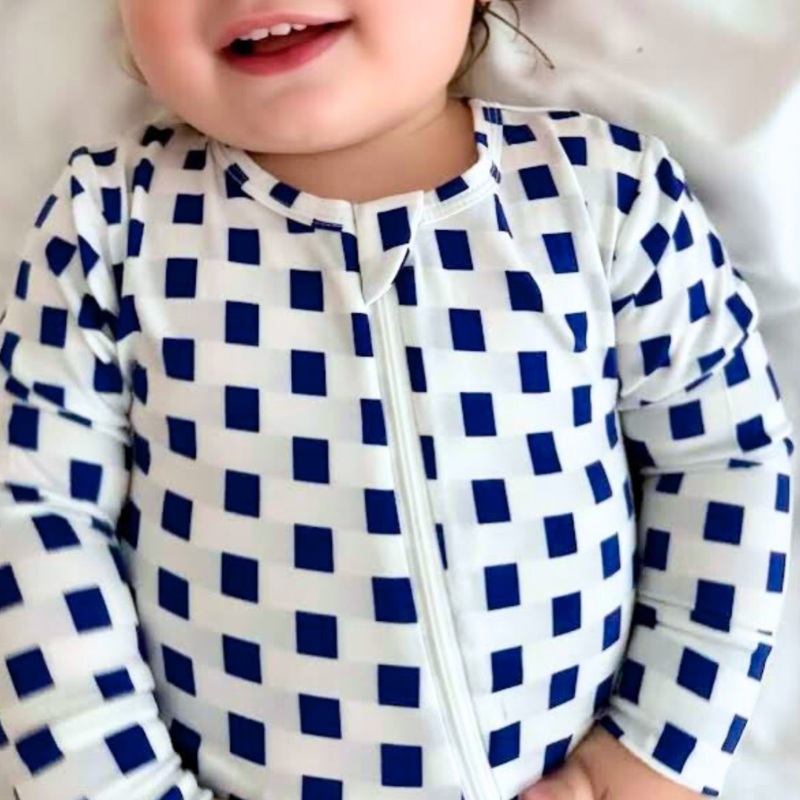 Paris Bistro Zippered Romper|0-3 M|3-6 M|6-12 M|12-18 M