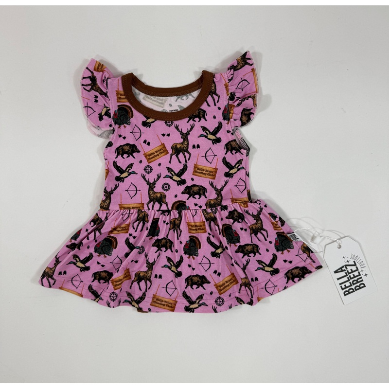 PINK Bella-Breez Hunting Club Bamboo Skirted Romper