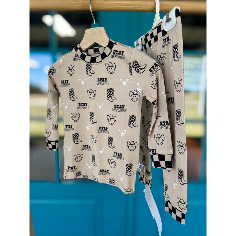 Stay Rowdy Bamboo Set|18/24 months|2 years|3 years|4 years|5 years|6 years|8 years