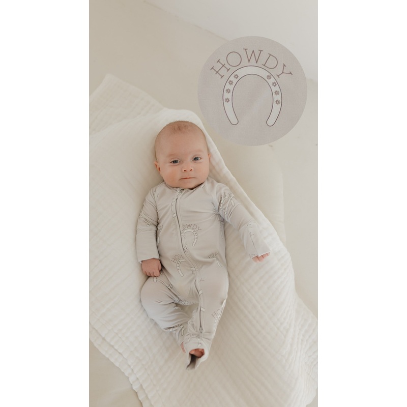 Bamboo Zip Pajamas | Howdy|Newborn|0-3 Months|3-6 Months|6-12 Months|12-18 Months|18-24 Months