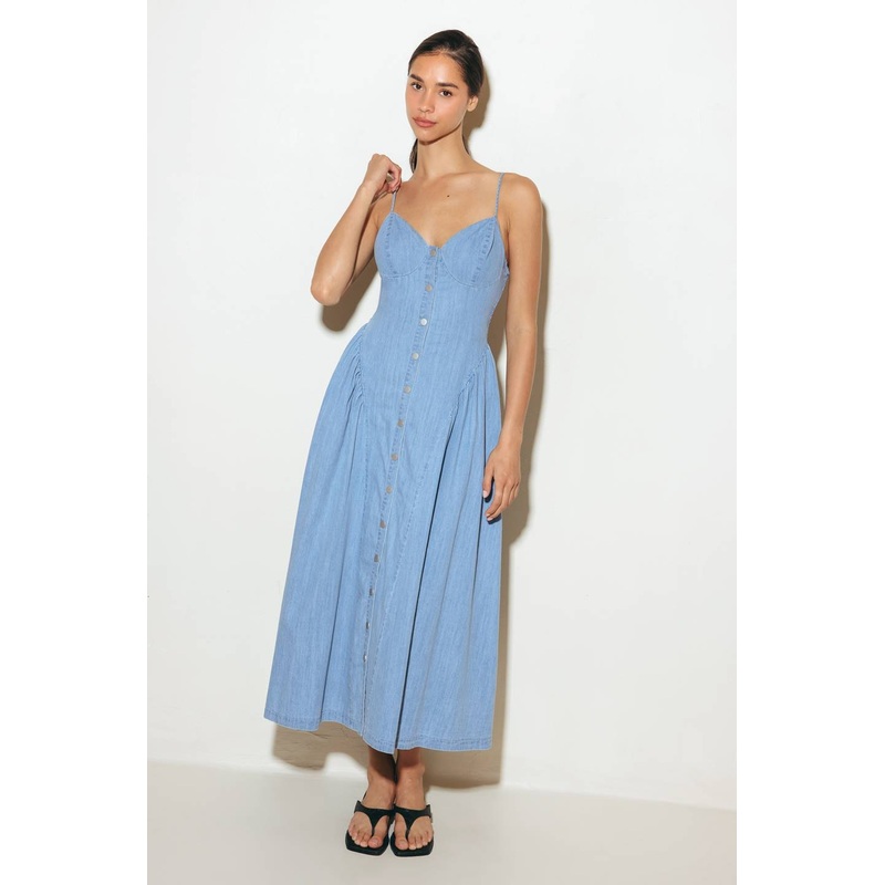 BLUEBELL BREEZE LIGHTWEIGHT DENIM MIDI DRESS