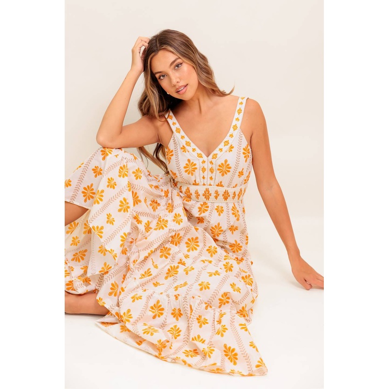 DAILY DELIGHT WOVEN MAXI DRESS
