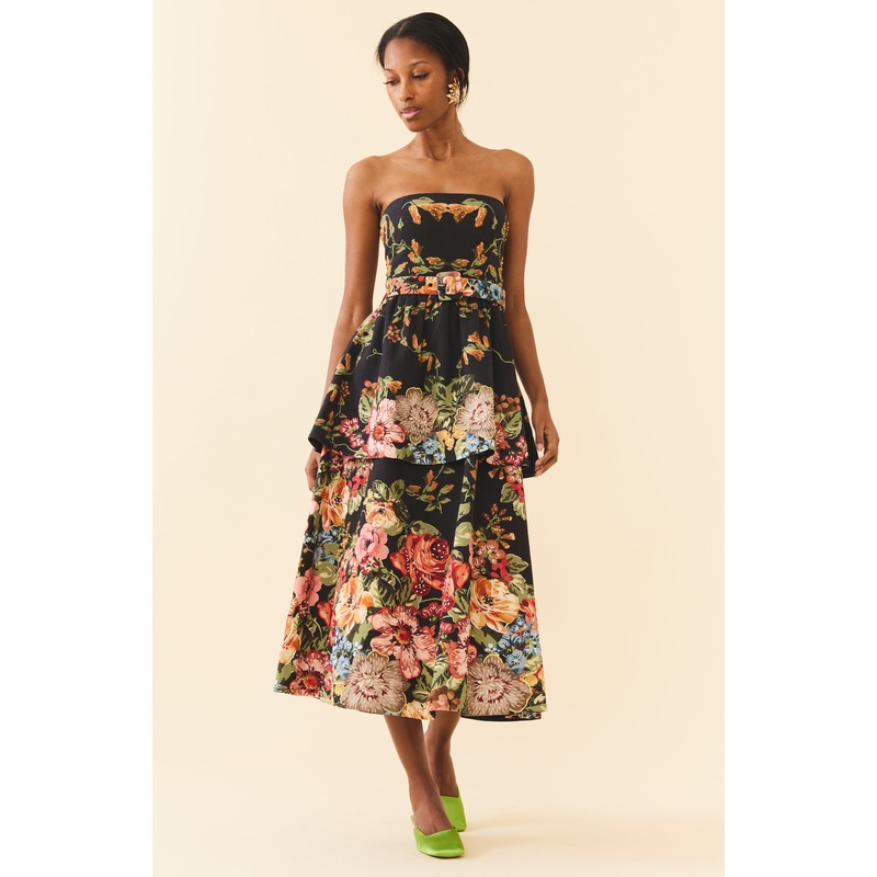 Daisy Dress|XXS|XS|S|M|L|XL|XXL|Black Victorian Floral