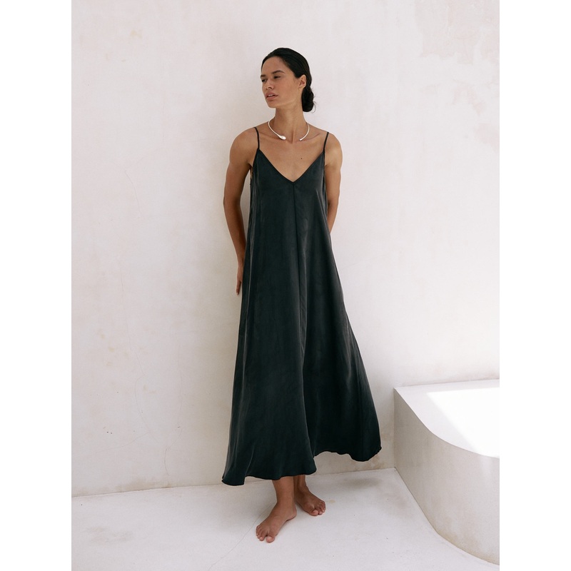 Lucid Flow Maxi Dress – Black|Black|S-M|M-L