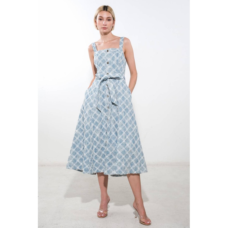 MADE TO BELIVE DENIM MIDI DRESS