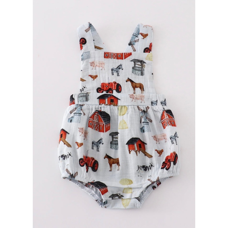 Muslin Farm Romper|12 month|18 month
