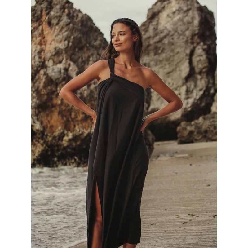 Pia Maxi Dress – Black|Black|S-M|M-L