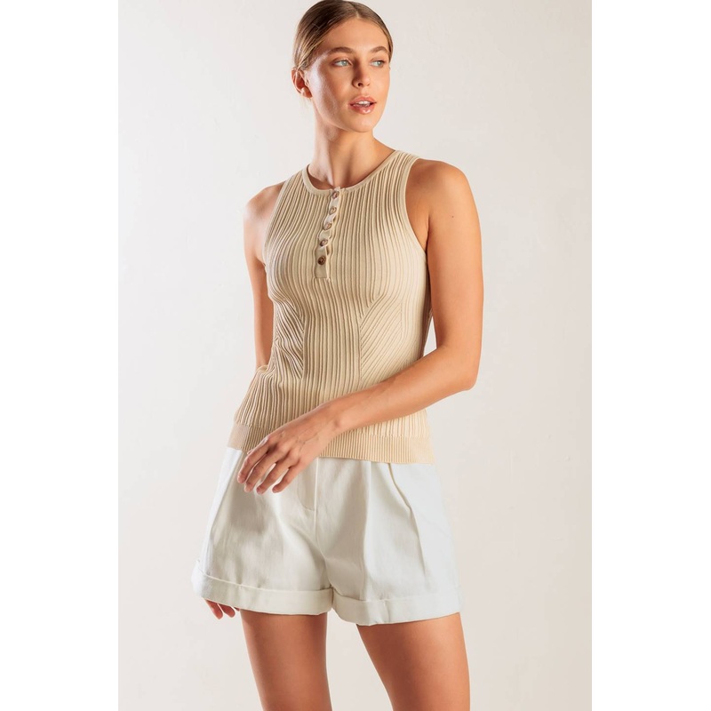 THINKING ABOUT YOU KNIT TANK TOP