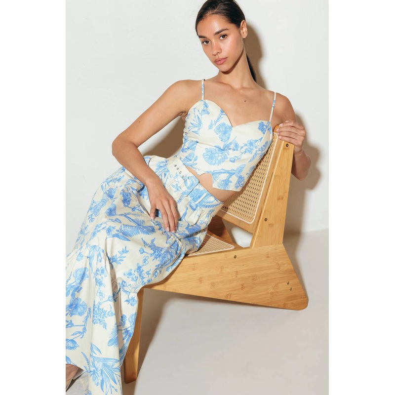 URBAN CHARM WOVEN CAMI TOP AND SKIRT SET