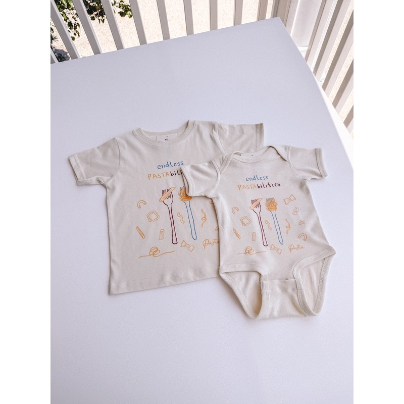endless pastabilities onesie|0-3M|3-6M|6-12M|12-18M