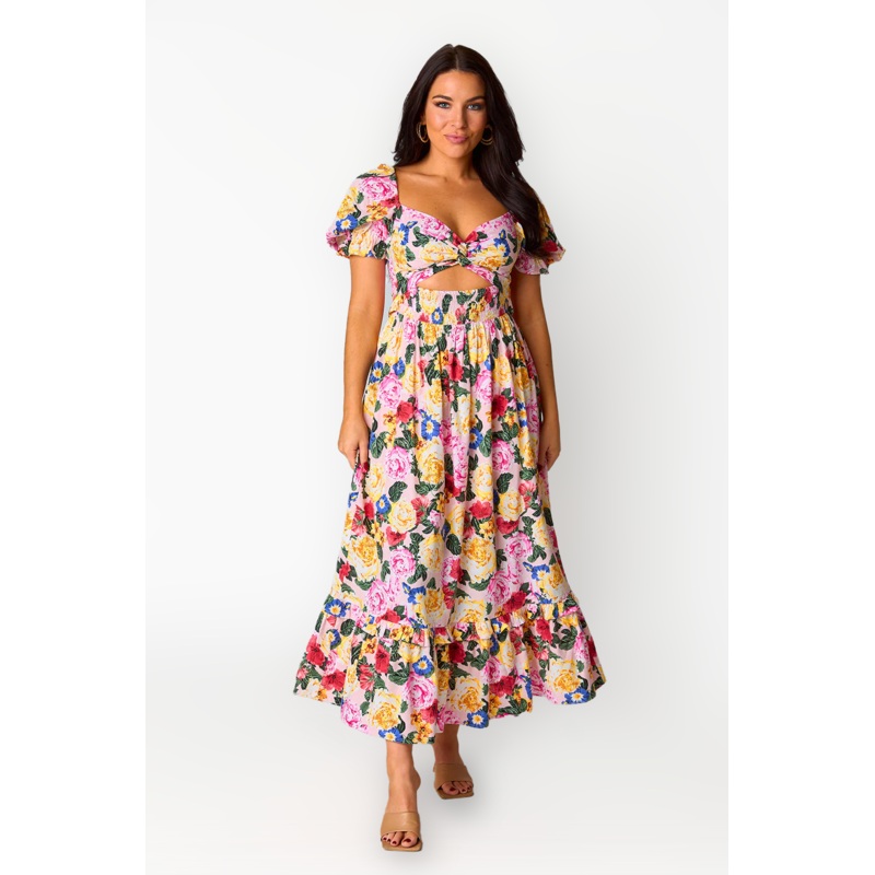 Ross Cut Out Midi Dress – Monet