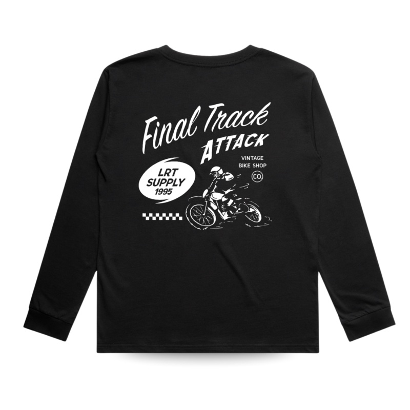 THE FINAL TRACK ATTACK LONG SLEEVE TEE – SOLID BLACK