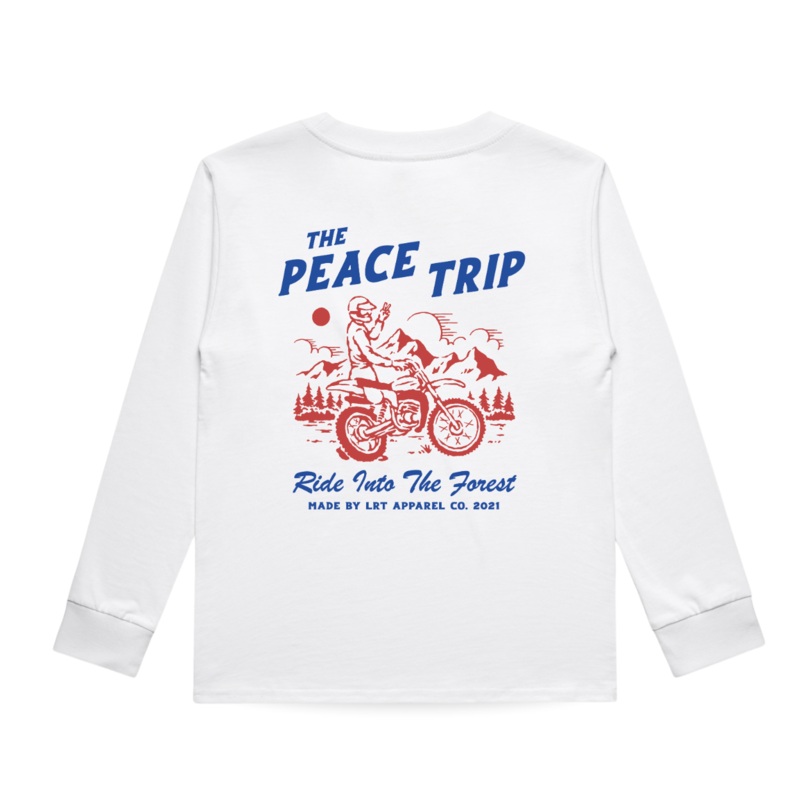 THE PEACE TRIP LONG SLEEVE TEE – WHITE