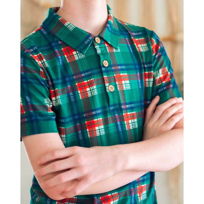 Christmas Plaid Boys Polo|12M|18M|2|3/4|5/6|7/8|10/12|14|16