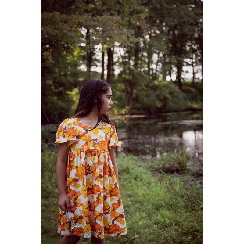 Retro Boho Short Sleeve Girls Dress