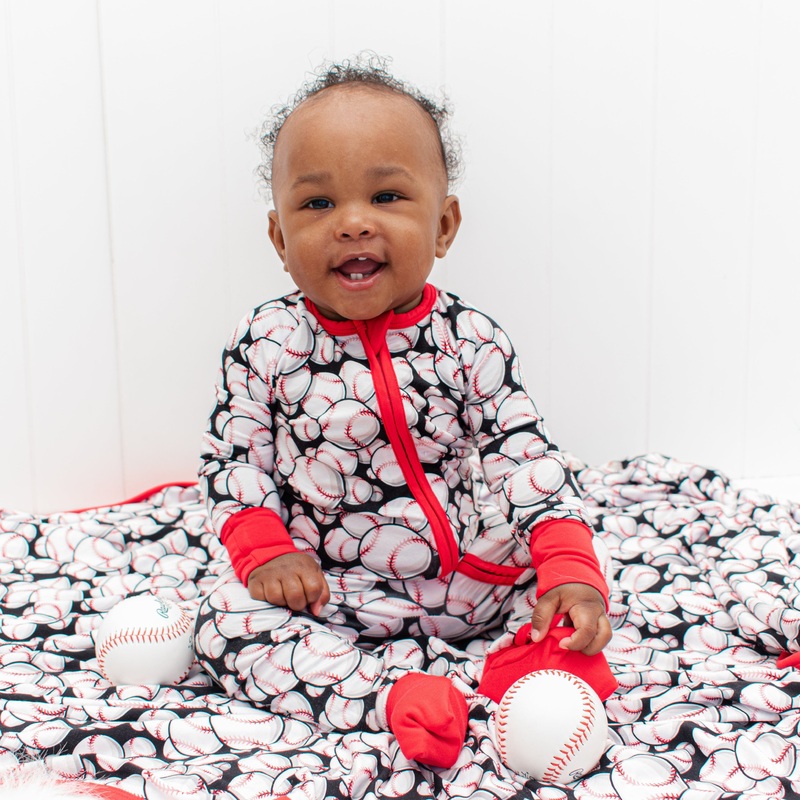 ZIP ROMPER – Baseball|0/3m|3/6m|6/12m|12/18m|18/24m|2/3T