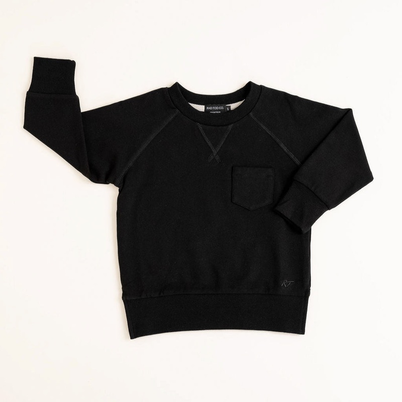 ORGANIC COTTON CREWNECK –  ONYX