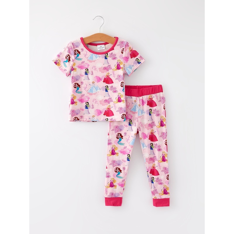 Bamboo Fabric Girls Summer Character Pajamas