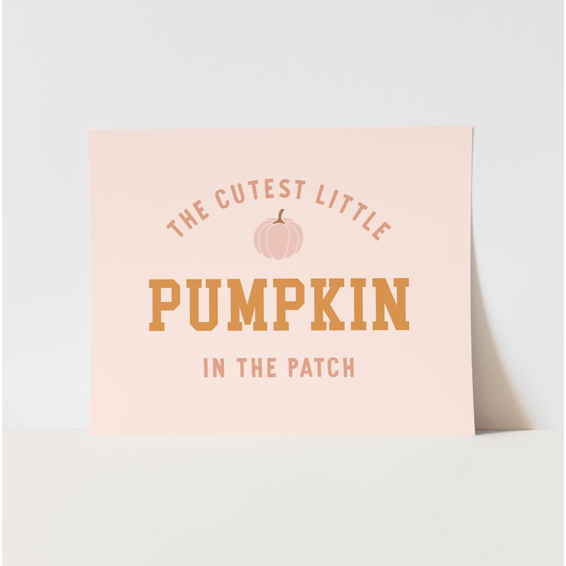 {Pink} Cutest Little Pumpkin Art Print