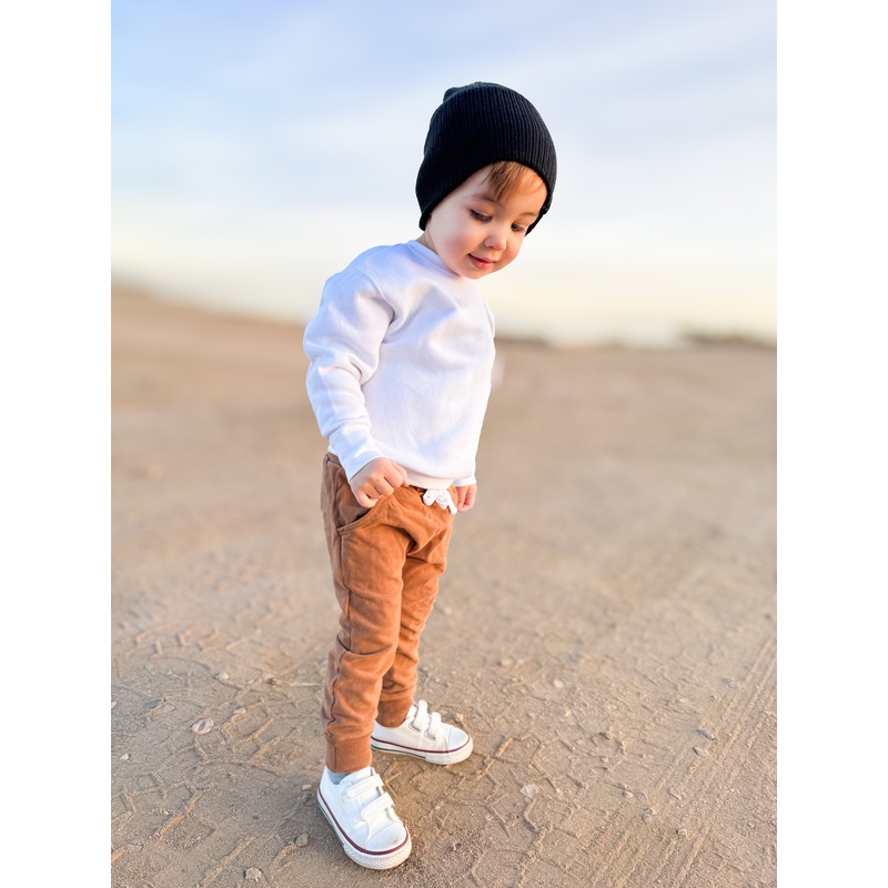 ORGANIC COTTON JOGGERS – ALMOND