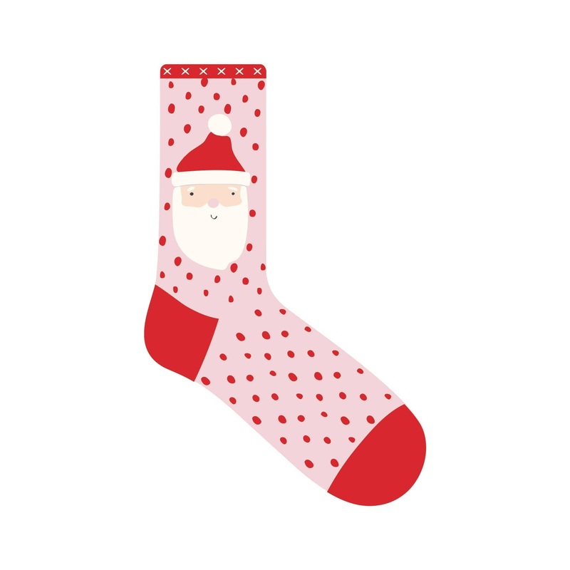 Whimsy Santa Head Socks|S(2-3)|M(6-8)