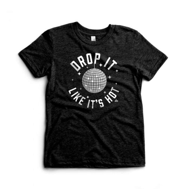 Drop It Like It’s Hot Tee|18-24 Months|2T|3T|4T|5T|Youth Small|Charcoal Black Triblend