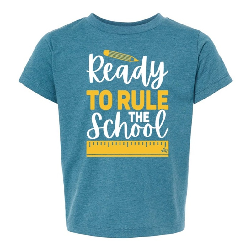 Rule The School Tee|2T|3T|4T|5T|Youth Small|Heather Teal