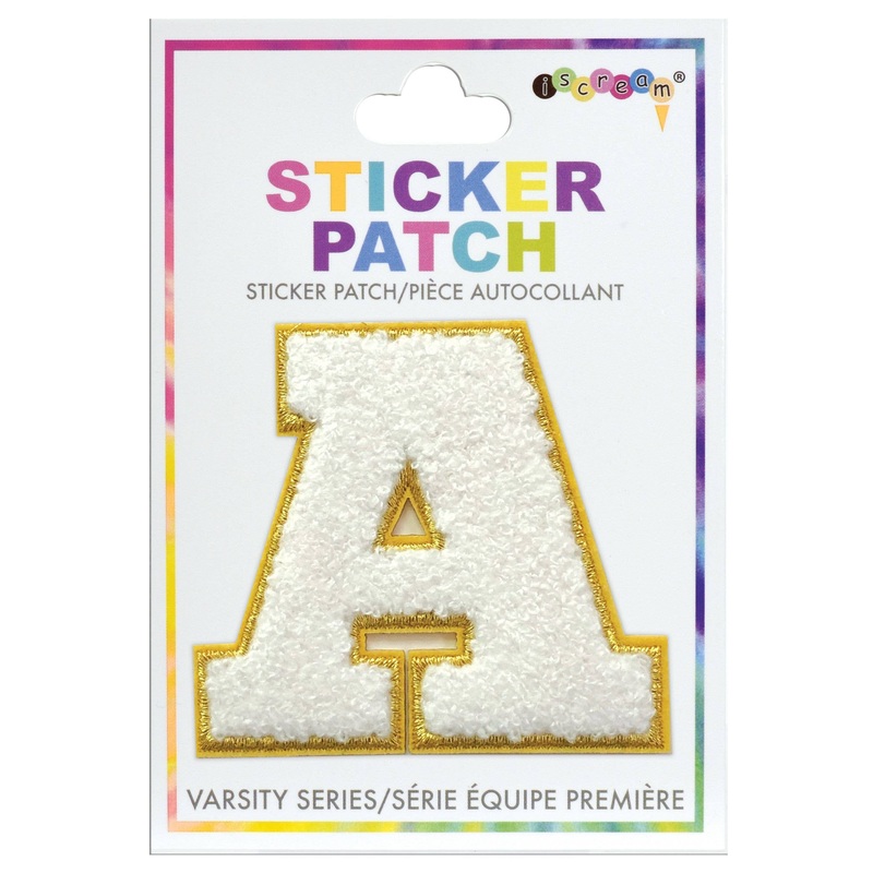 A White Varsity Letter Sticker Patch