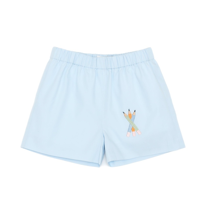 Liam Shorts with Back to School Embroidery