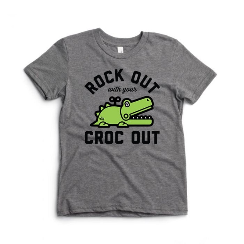 Rock Out Tee|3-6 months|6-12 months|12-18 months|18-24 months|2T|3T|4T|5T|Youth Small (6/8)|Heather Grey