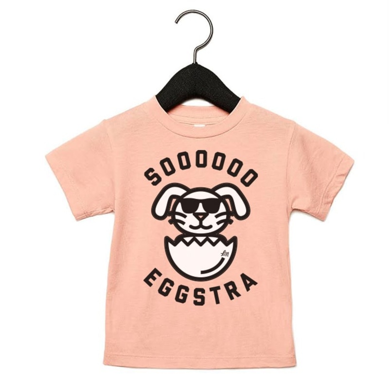 Sooo EGGstra Tee|3/6|6/12|12/18|18/24|2T|3T|4T|5T|Peach Triblend