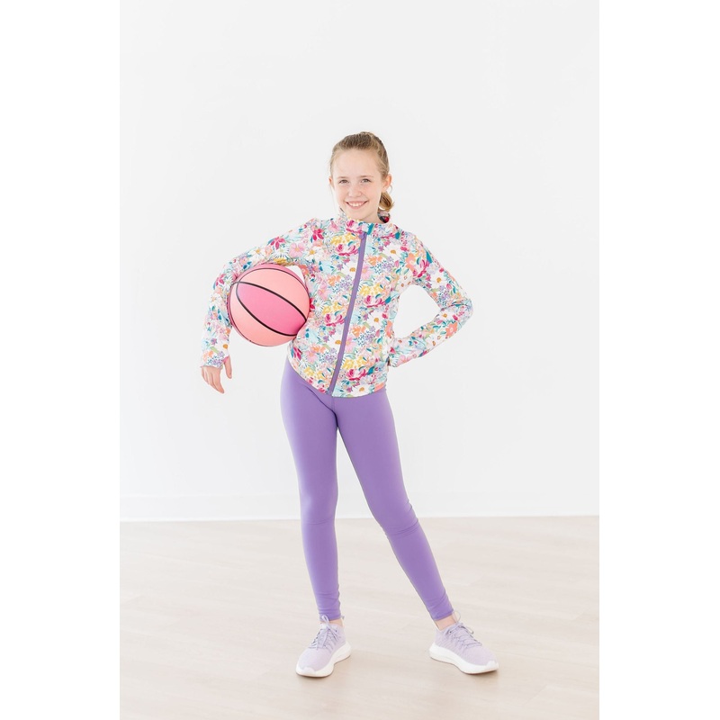 Petal Power Full-Zip Ruffle Active Jacket