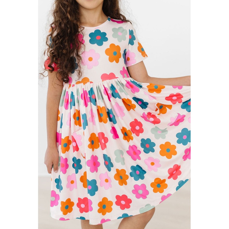 Retro Floral S/S Pocket Twirl Dress