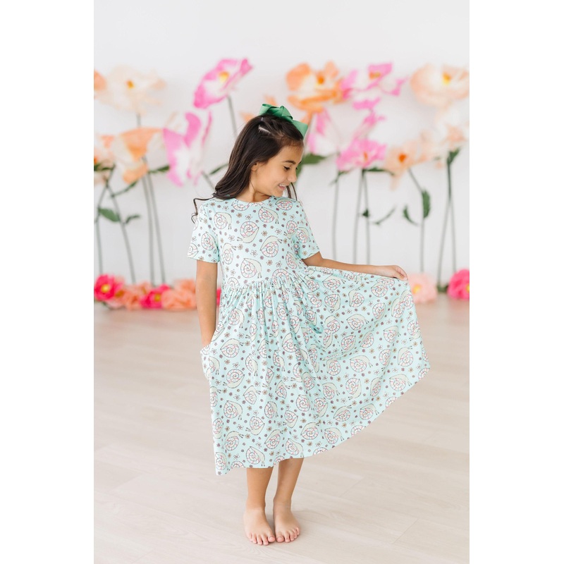 Spring Snails S/S Pocket Twirl Dress