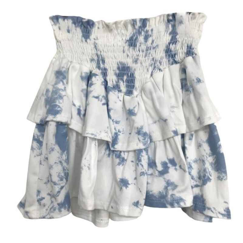 Tweenstyle – Blue/White Tie Dye Smocked Skirt