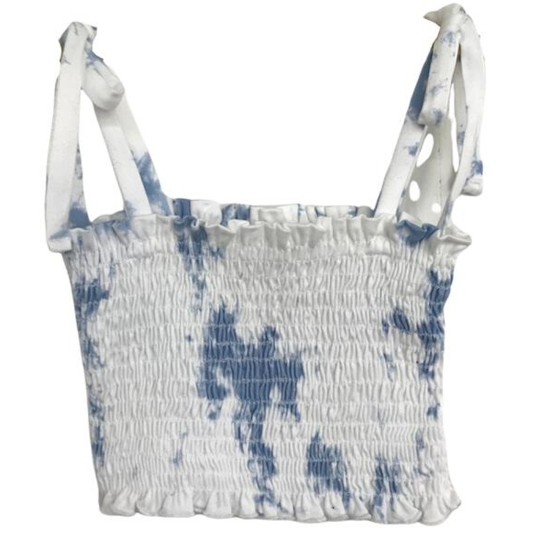Tweenstyle – Blue/White Tie Dye Smocked Top
