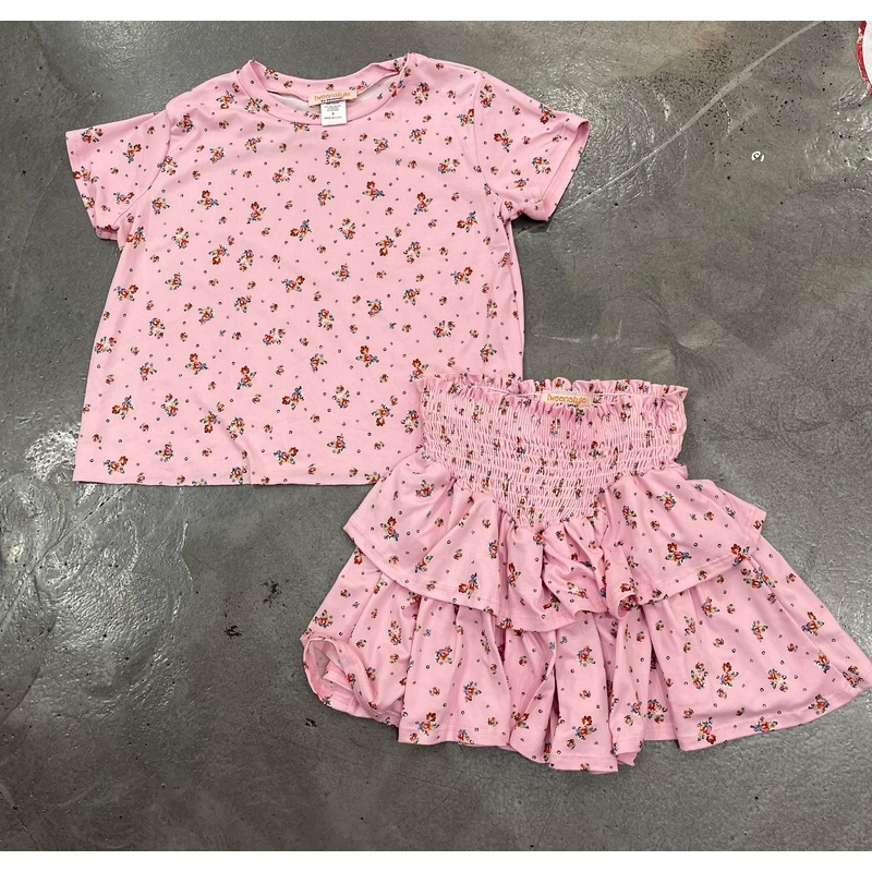 Tweenstyle – Blush Floral Boxy Tee
