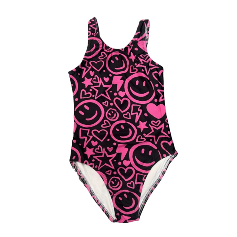 Tweenstyle by Stoopher – Black/Pink Smile Swimsuit