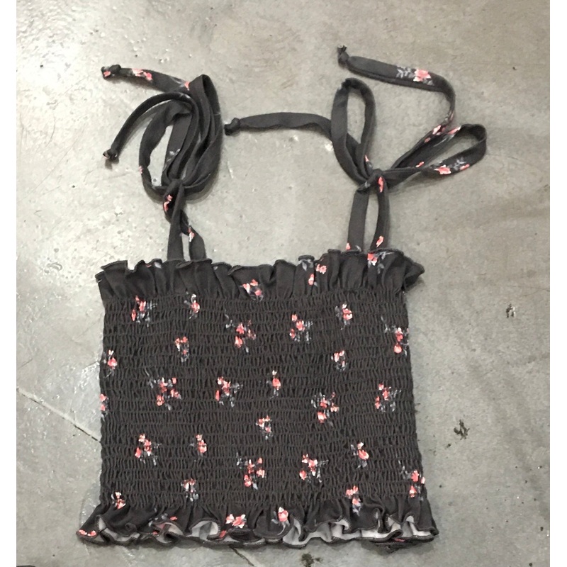 Tweenstyle – Charcoal Floral Smock Top