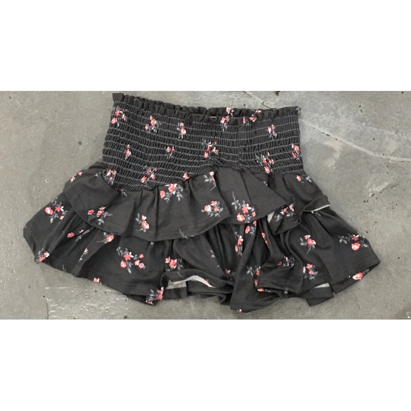 Tweenstyle – Charcoal Floral Smocked Skirt